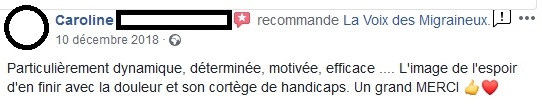 Recommandations Facebook La voix des Migraineux