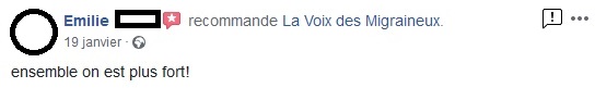 Recommandations Facebook La voix des Migraineux