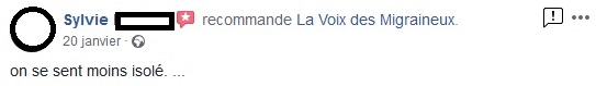 Recommandations Facebook La voix des Migraineux