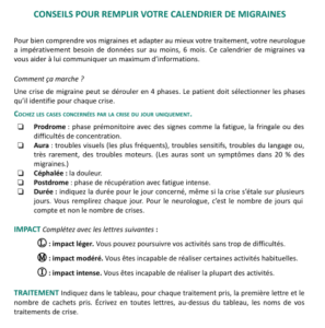 Documents imprimables 3 calendrier migraines lvdm