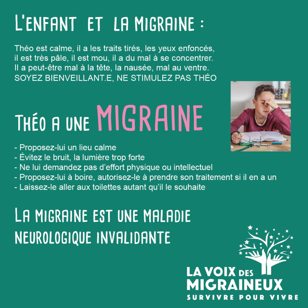 Documents imprimables 10 enfant migraine ecole 1