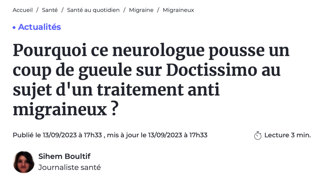 La Voix des Migraineux dans la presse - La voix des migraineux