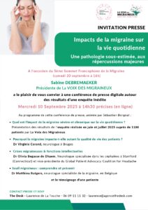 Conférence de presse du 5è Sommet 1 invitation conf presse migraine 2025
