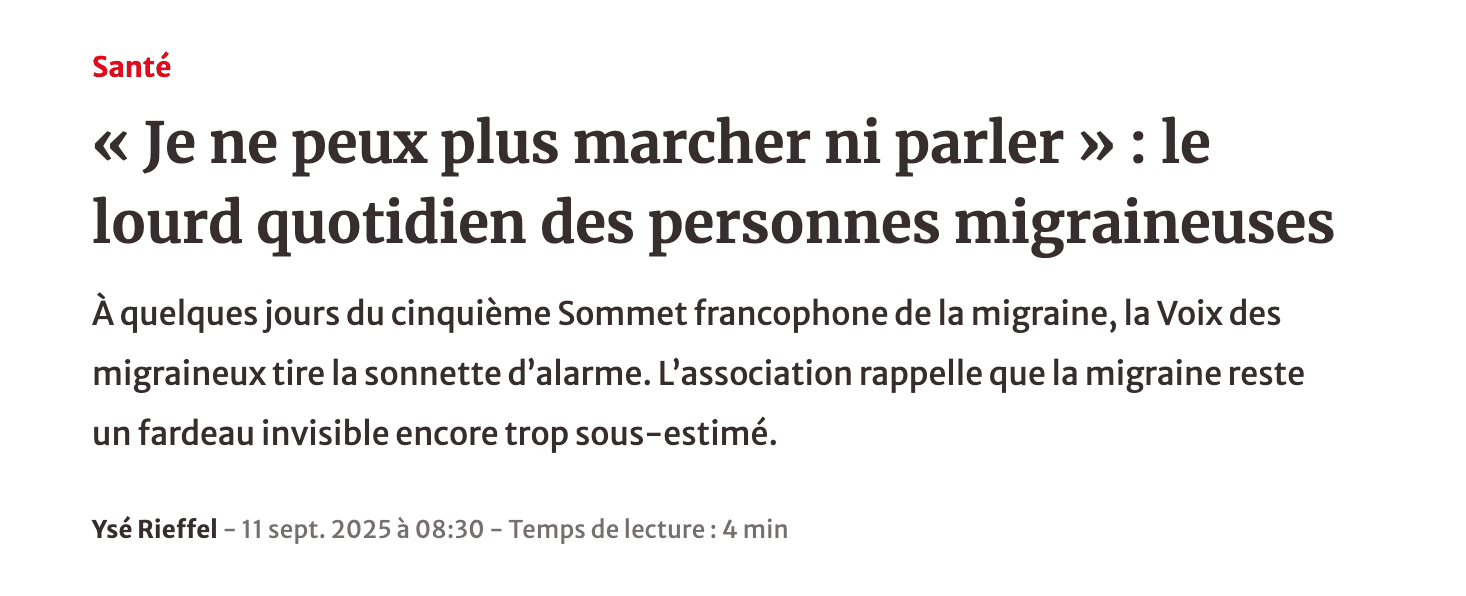 La Voix des Migraineux dans la presse 266 dauphine1109